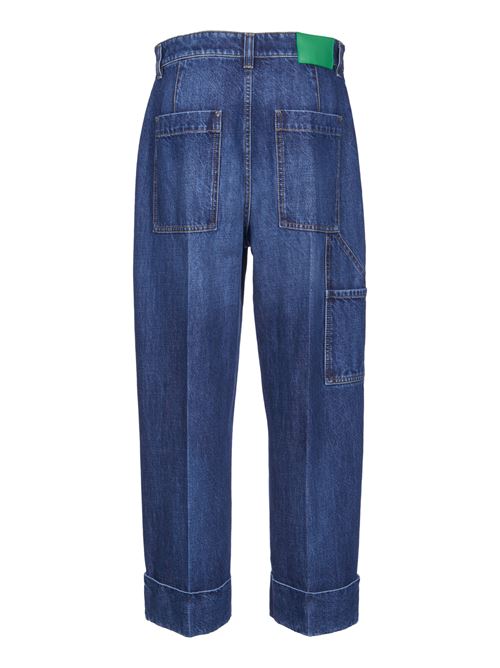 JEANS A GAMBA LARGA IN DENIM BOTTEGA VENETA | 771873V2J804715